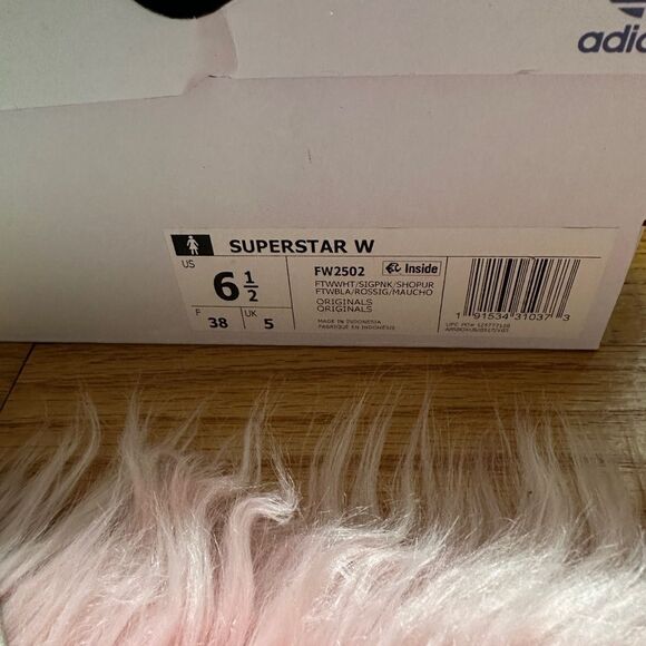 Adidas Original Superstar in White and Signal Pink size 6.5 Womens VGUC - Picture 12 of 12